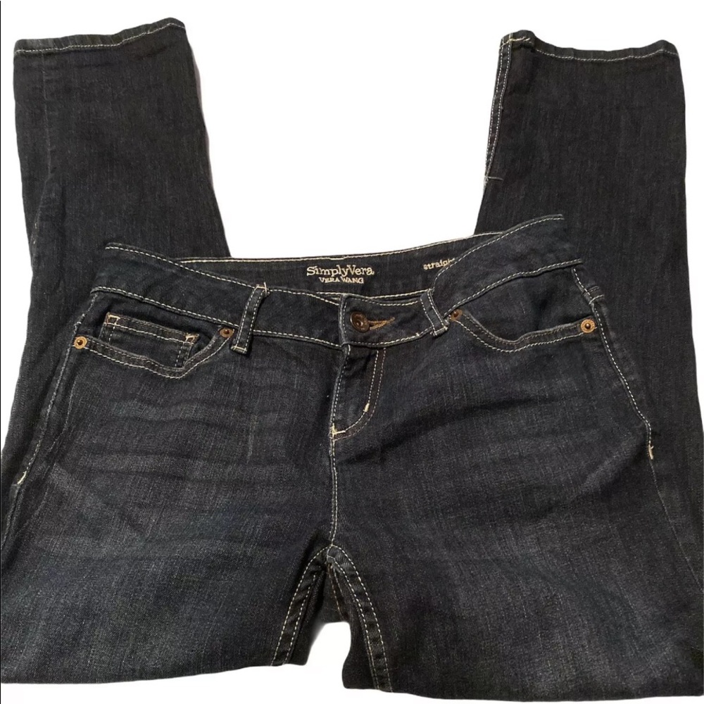 Womens Simply Vera Vera Wang Jeans Straight Cropped Jeans size 2 EUC AA